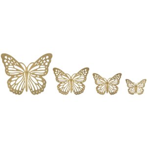 Mauro Ferretti wanddecoratie vlinders set 4 st....
