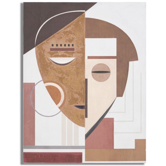 Mauro Ferretti muurschildering Etnisch Gezicht 60x2,7x80 cm veelkleurig