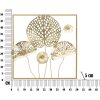 Mauro Ferretti wandpaneel gouden bloemen 50x5x50 cm goudkleurig