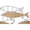 Mauro Ferretti wandpaneel vis 60x2x30 cm zwart natuurlijke kleur