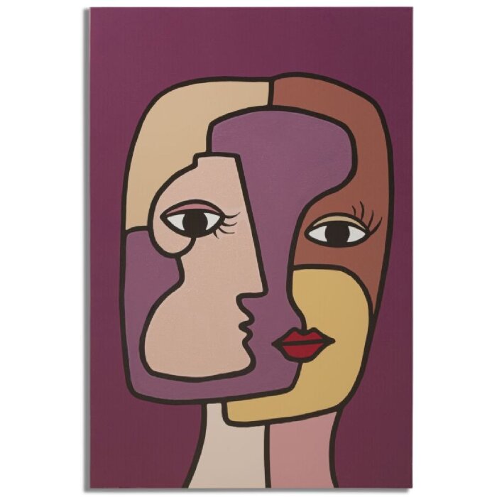 Mauro Ferretti muurschildering Face 60x3x90 cm veelkleurig