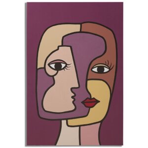 Mauro Ferretti muurschildering Face 60x3x90 cm veelkleurig