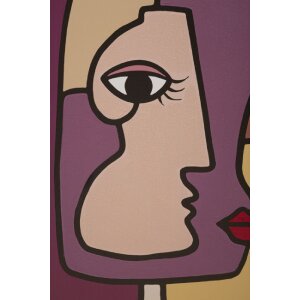 Mauro Ferretti muurschildering Face 60x3x90 cm veelkleurig