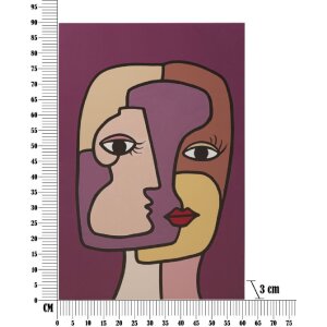 Mauro Ferretti muurschildering Face 60x3x90 cm veelkleurig