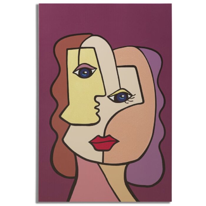 Mauro Ferretti muurschildering Face 60x3x90 cm veelkleurig