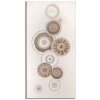 Mauro Ferretti muurschildering Circly met applicaties 50x3,2x100 cm crèmekleurig