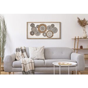 Mauro Ferretti muurschildering Marcy 70x2,8x35 cm crème bruin