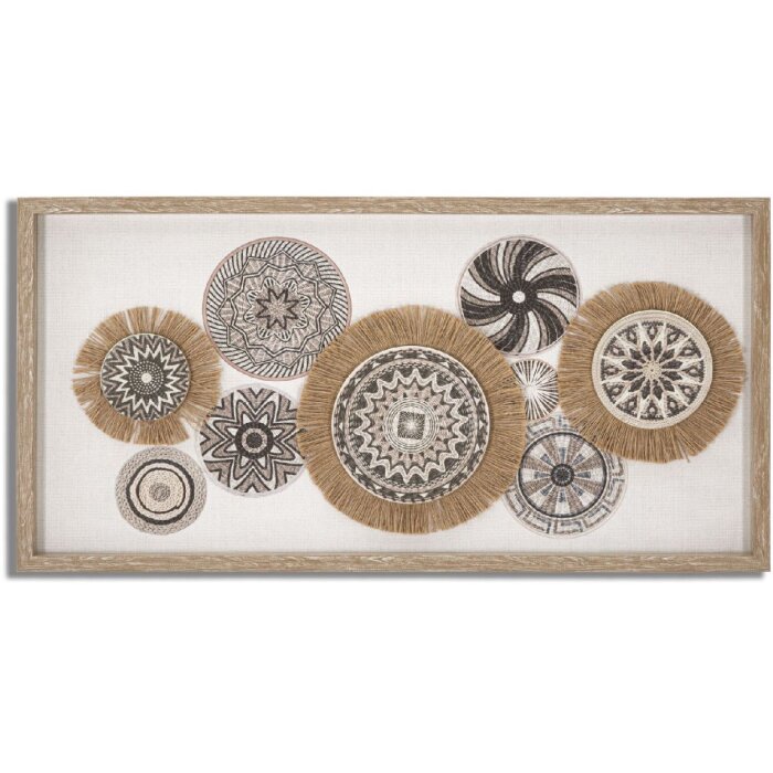 Mauro Ferretti muurschildering Marcy 70x2,8x35 cm crème bruin