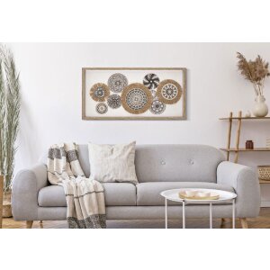 Mauro Ferretti muurschildering Marcy 70x2,8x35 cm crème bruin