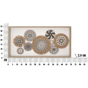 Mauro Ferretti muurschildering Marcy 70x2,8x35 cm crème bruin