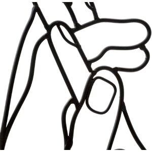 Mauro Ferretti wandpaneel Simply Hands 40x1x55 cm zwart