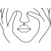 Mauro Ferretti wandpaneel Simply Face 50,5x1,3x61 cm zwart