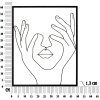 Mauro Ferretti wandpaneel Simply Face 50,5x1,3x61 cm zwart