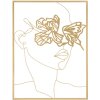 Mauro Ferretti wandpaneel Golden face 60x1x80 cm goudkleurig