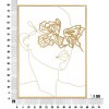 Mauro Ferretti wandpaneel Golden face 60x1x80 cm goudkleurig