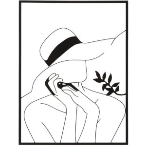 Mauro Ferretti wandpaneel Elegante vrouw 60x1x80 cm zwart