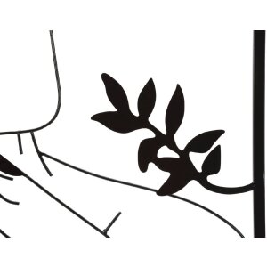 Mauro Ferretti wandpaneel Elegante vrouw 60x1x80 cm zwart