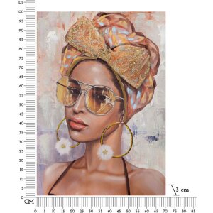 Mauro Ferretti muurschildering Jennifer 70x3x100 cm veelkleurig