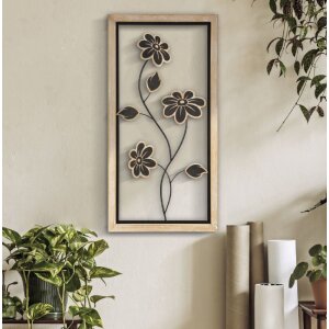 Mauro Ferretti wandpaneel Girish 30x2,5x60 cm bruin zwart