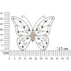 Mauro Ferretti wandpaneel vlinder 39,5x1,5x33,5 cm bruin zwart