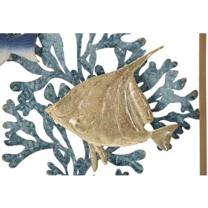 Mauro Ferretti wandpaneel vis 50,2x3,8x50,2 cm blauw goud