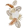 Mauro Ferretti wandpaneel boeket bloemen 50,8x7x87 cm goud wit