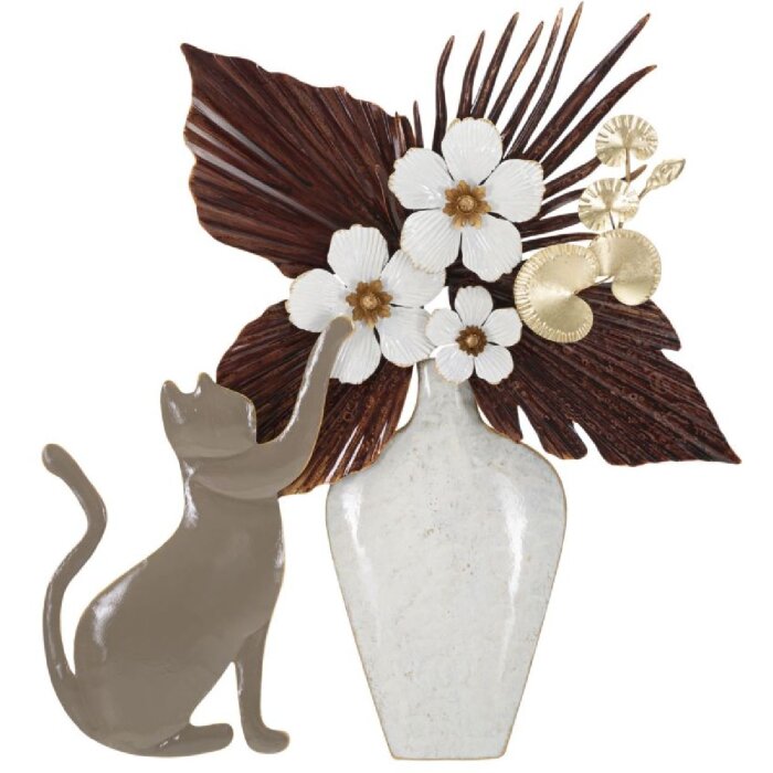 Mauro Ferretti wandpaneel cat 54,6x8,9x59,7 cm veelkleurig