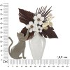 Mauro Ferretti wandpaneel cat 54,6x8,9x59,7 cm veelkleurig