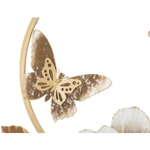Mauro Ferretti wanddecoratie Rouns 58,4x5,1x63,5 cm beige goudkleurig