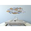 Mauro Ferretti wandpaneel vis zee 91x3x33,5 cm veelkleurig