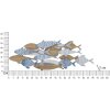 Mauro Ferretti wandpaneel vis zee 91x3x33,5 cm veelkleurig