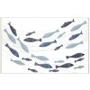 Mauro Ferretti wandpaneel Pesci 96,5x1,5x61 cm blauw