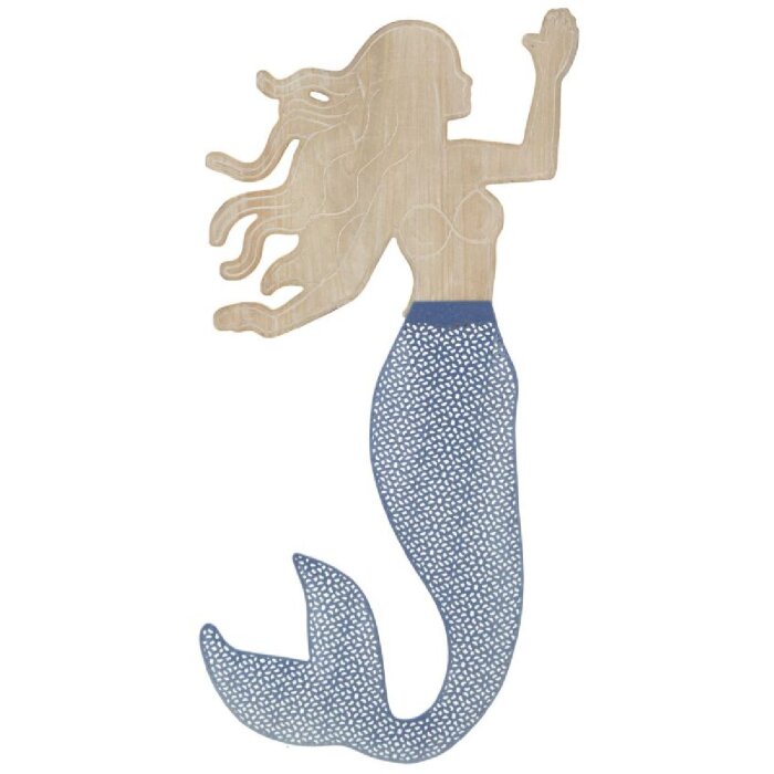 Mauro Ferretti wandpaneel Sirena 30,5x2x60 cm blauw naturel