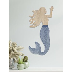 Mauro Ferretti wandpaneel Sirena 30,5x2x60 cm blauw naturel