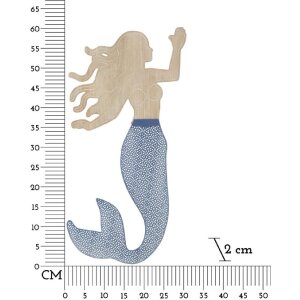 Mauro Ferretti wandpaneel Sirena 30,5x2x60 cm blauw naturel