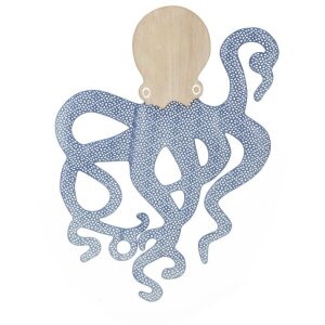 Mauro Ferretti wandpaneel octopus 41x1,5x57 cm blauw naturel