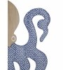 Mauro Ferretti wandpaneel octopus 41x1,5x57 cm blauw naturel
