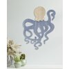 Mauro Ferretti wandpaneel octopus 41x1,5x57 cm blauw naturel
