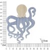 Mauro Ferretti wandpaneel octopus 41x1,5x57 cm blauw naturel