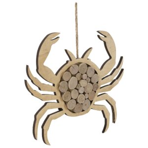 Mauro Ferretti hangdecoratie krab Nature 35x2x31 cm naturel