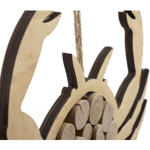 Mauro Ferretti hangdecoratie krab Nature 35x2x31 cm naturel