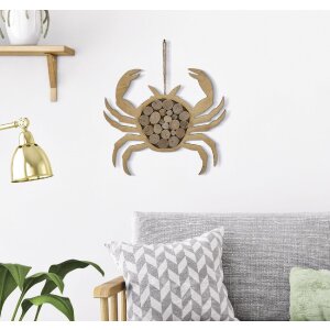 Mauro Ferretti hangdecoratie krab Nature 35x2x31 cm naturel