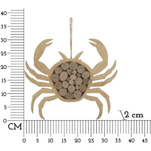 Mauro Ferretti hangdecoratie krab Nature 35x2x31 cm naturel