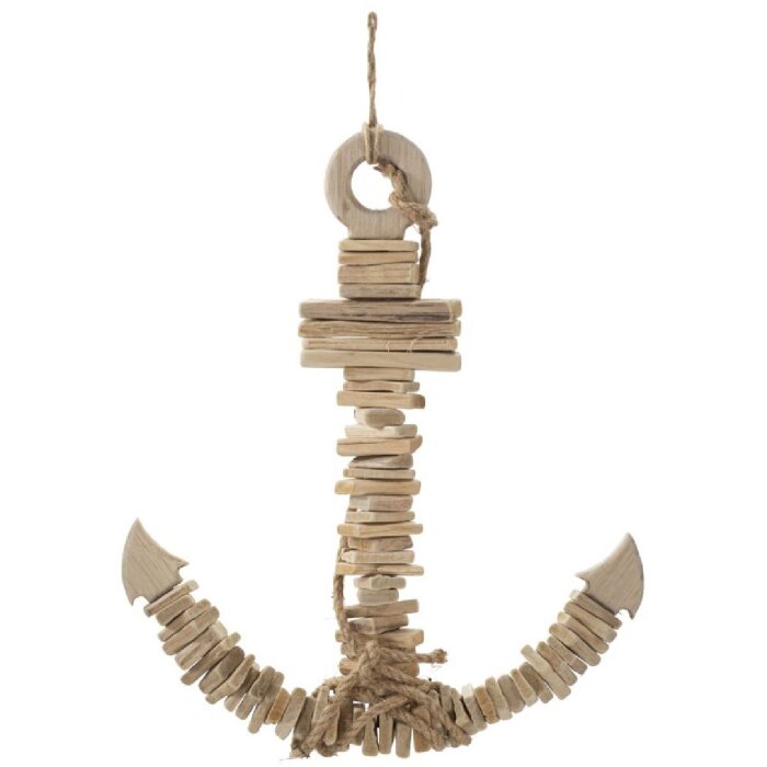 Mauro Ferretti Hangdecoratie Anker Natuur 39x7x46 cm naturel