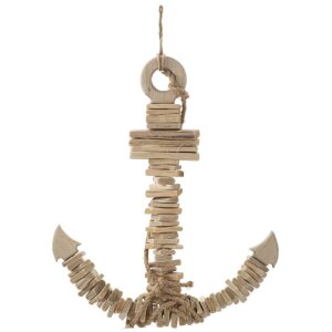 Mauro Ferretti Hangdecoratie Anker Natuur 39x7x46 cm naturel