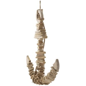 Mauro Ferretti Hangdecoratie Anker Natuur 39x7x46 cm naturel