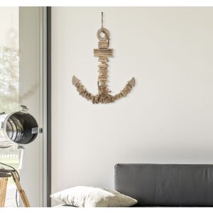Mauro Ferretti Hangdecoratie Anker Natuur 39x7x46 cm naturel