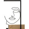 Mauro Ferretti wandpaneel gezichten 63x2x90 cm zwart bruin