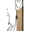 Mauro Ferretti wandpaneel gezichten 63x2x90 cm zwart bruin