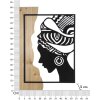 Mauro Ferretti wandpaneel Tribal 53x2x80 cm zwart bruin